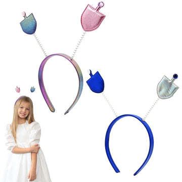 The Dreidel Company Hanukkah Headband - Hanukkah Decorations - Hanukkah Toys (2-Pack)