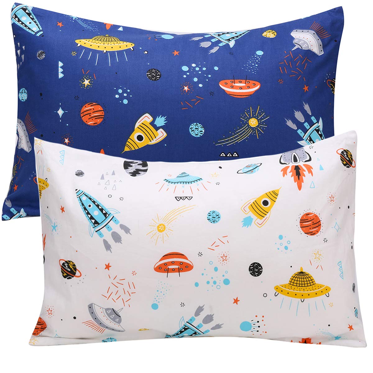 Kids Toddler Pillowcases - 2 Pack 1 Pillow Cover Pillowslip Case Fits Pillows Sizesd 13 X 18 Or 12X 16 For Kids Bedding Pillow C