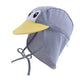 Cuddle Club Baby And Toddler Adjustable Sun Hat | Upf 50+ All-Day Uv Protection For Infant 'S Head & Neck - Penguin Grey M