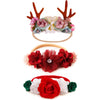 BFNAAgirl Baby Girl Floral Headband Nylon Flower Crown Elastic Hairband 3pcs Hair Accessories Gift for Girls (shengdan-2)