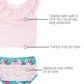 Rufflebutts Baby/Toddler Girls Fancy Me Floral Seersucker Ruffled Tankini - 6-12M