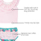 Rufflebutts Baby/Toddler Girls Fancy Me Floral Seersucker Ruffled Tankini - 3-6M