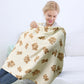 Muslin Nursing Cover For Baby Breastfeeding, Breathable 100% Cotton Privacy Nursing Covers, Multi Use Car Seat Stroller Cover (B