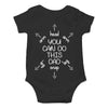 You Can Do This Dad - First Time Dad Gift - Funny Cute Infant Creeper, One-Piece Baby Bodysuit(Black, 12 Months)