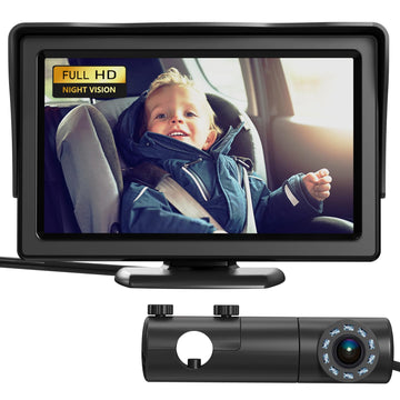 Baby Car Camera, Hd Display Baby Car Mirror With Night Vision Feature, 4.3 Inch Baby Car Monitor With Wide Clear View, Baby Car