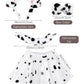 Fancyfun 100 Days Of School Dalmatians Costume Kids, Girl Cotton Costume Dalmatians Dog Outfit Set T-Shirt Tutu Leggings