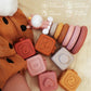 Nueplay 13 Pcs Building Circle & Blocks, Stacking & Nesting Baby Toys with Horse Figure, Newborn Essentials Squeeze Teething Toy