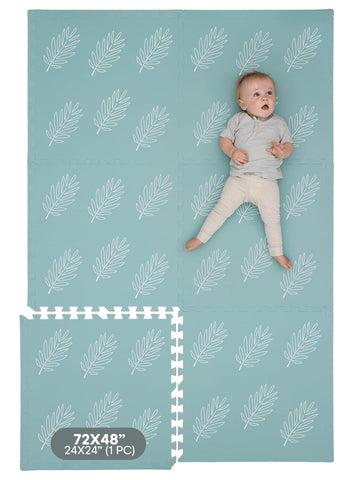 Childlike Behavior Baby Play Mat - Extra Large, Foam Play Mat with Soft Interlocking Floor Tiles 72x48 Inches - Baby Floormat fo