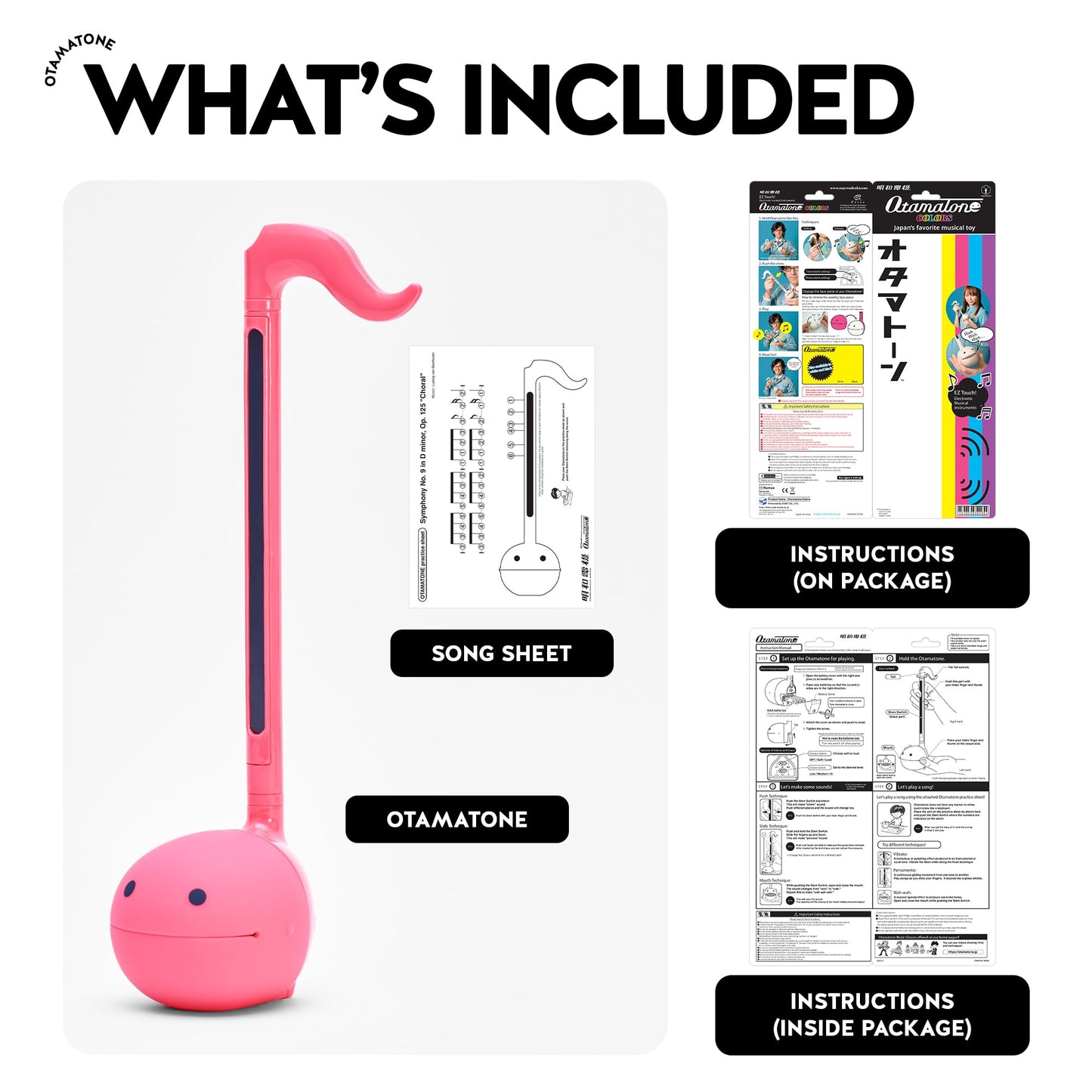 Otamatone Classic [English Edition] Hot Pink Japanese Electronic Musical Instrument Portable Synthesizer from Japan Maywa Denki