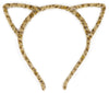 Bonnie Z. Leonardo Furry Cat Ears Headband Golden Leopard