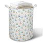 TAZSWDMM Sailboat Nautical Coastal Laundry Basket Hamper,Retro Sailing Ship Beach Foldable Clothes Toys Books Storage Box Bins B