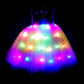 Skcaiht Unicorn Costumes For Girls Led Light Up Unicorn Princess Tutu Dress For Halloween Birthday Party Gifts (7-8 Years)