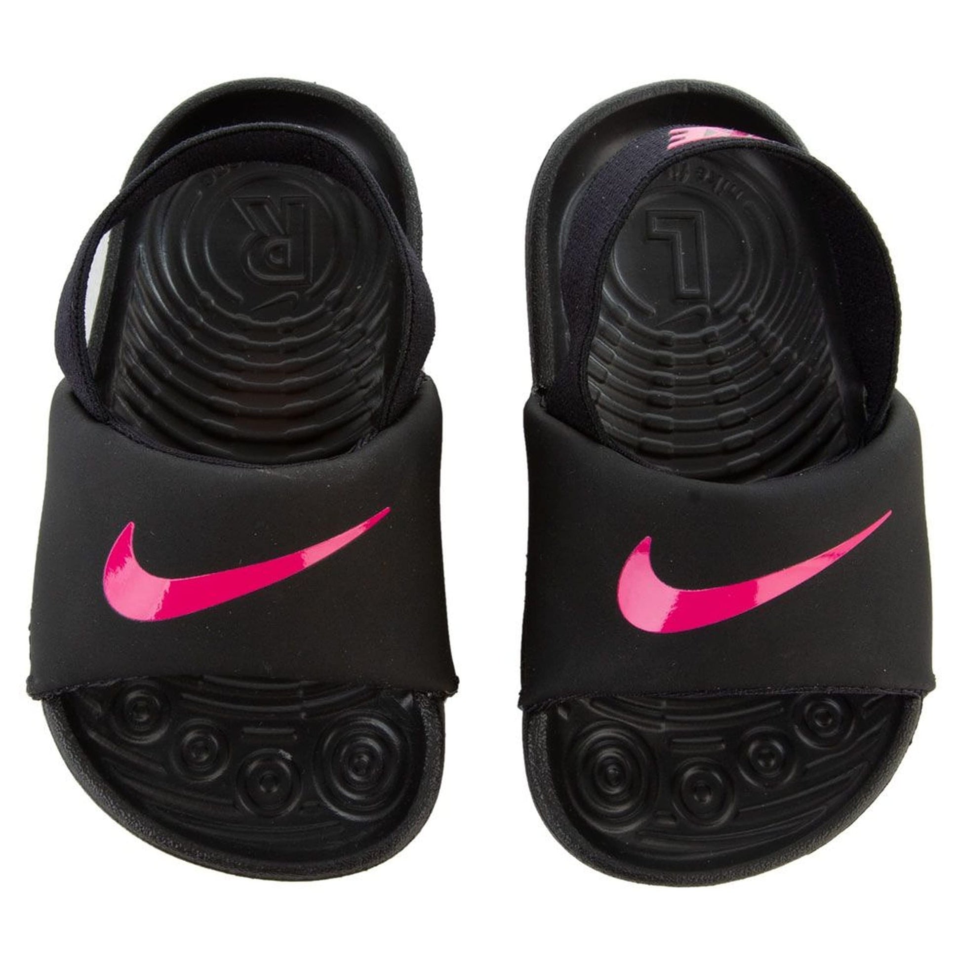 Nike Kawa Slide (TD) Boys Low-Top Trainers, Black Vivid Pink Black, 27 EU