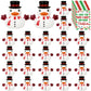 Yaomiao 48 Pcs Christmas Rubber Ducks Bulk Rubber Ducks Bath Toys Christmas Stocking Stuffers Snowman Decorations with Card Xmas