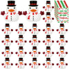 Yaomiao 48 Pcs Christmas Rubber Ducks Bulk Rubber Ducks Bath Toys Christmas Stocking Stuffers Snowman Decorations with Card Xmas