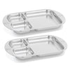 Kiddobloom Children Stainless Steel Divided Plates (2 Pc) - Frog