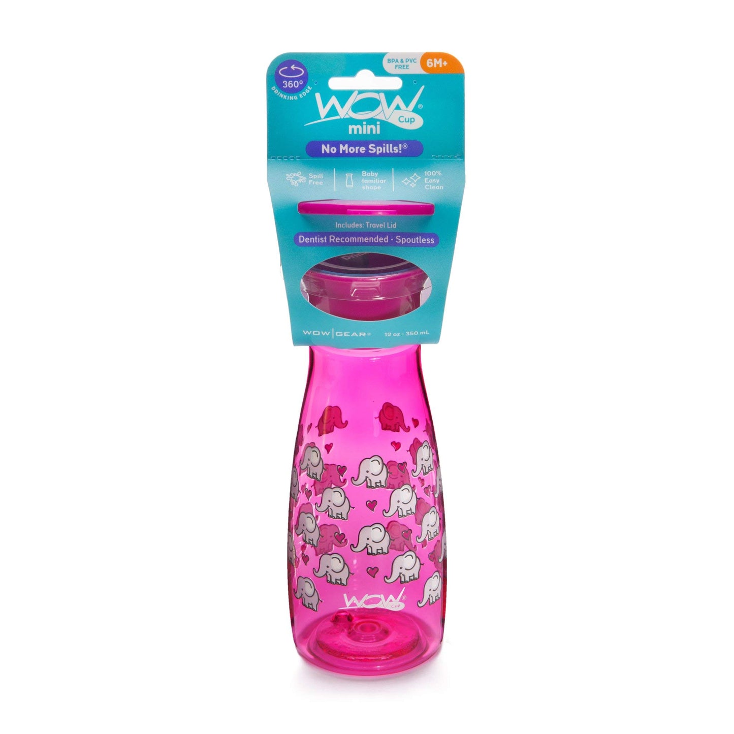Wow Cup Mini 360 Sippy Cup, Pink, 12 Oz / 350 Ml