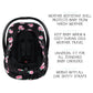 The Peanutshell Car Seat Cover For Baby Girls,Floral Rose, Winter Carseat Canopy Car Seat Cover
