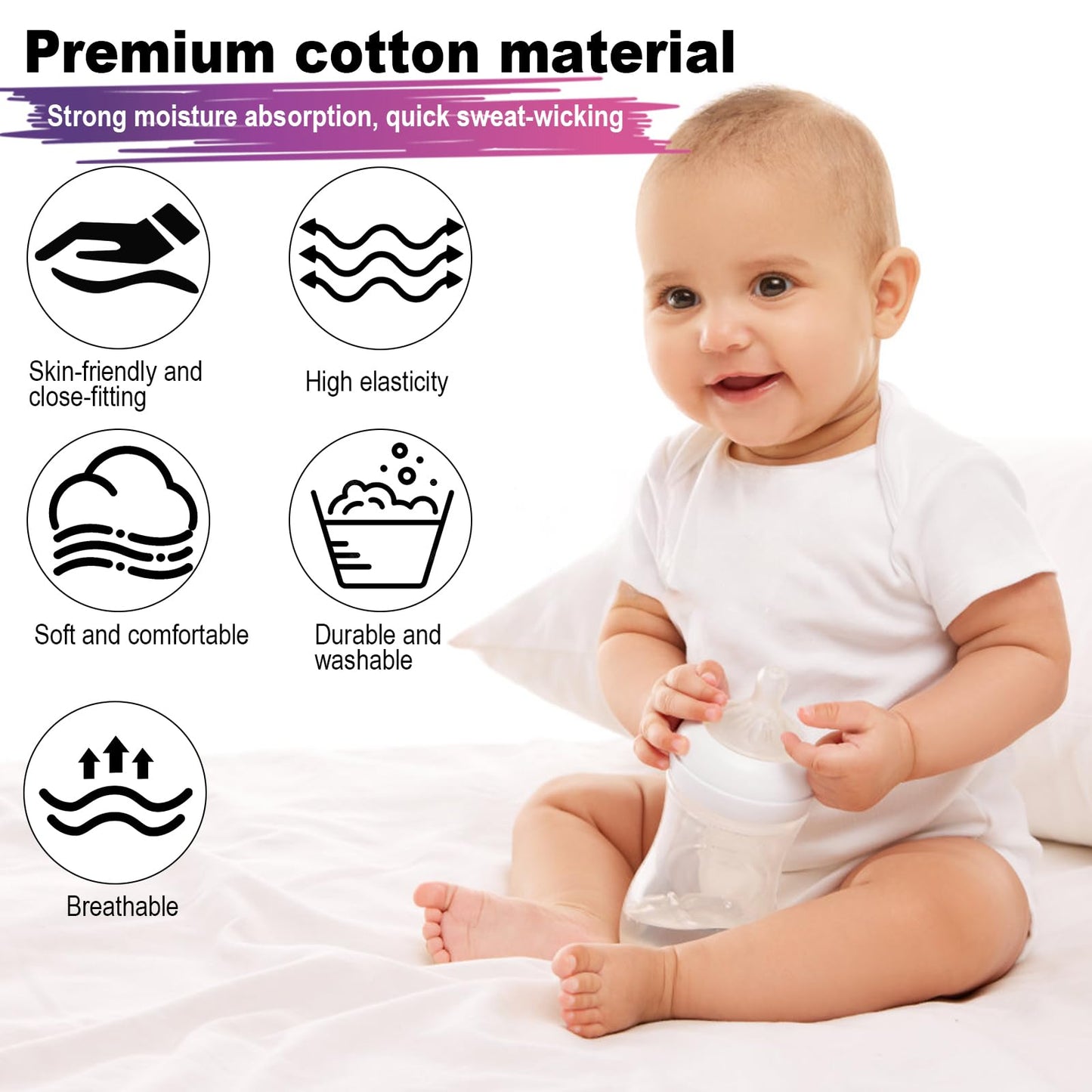 Goldge Dazzle At Baby Showers With A 37-Piece Diy Bib And Bodysuit Decorating Kit: 8 Bodysuits, 8 Bibs, 6 Stencils, 14 Markers,