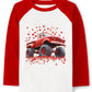Baby Boys Girls Valentine Shirts Raglan Long Sleeve Tees Toddler Love Heart Truck Red Tops Size 2T