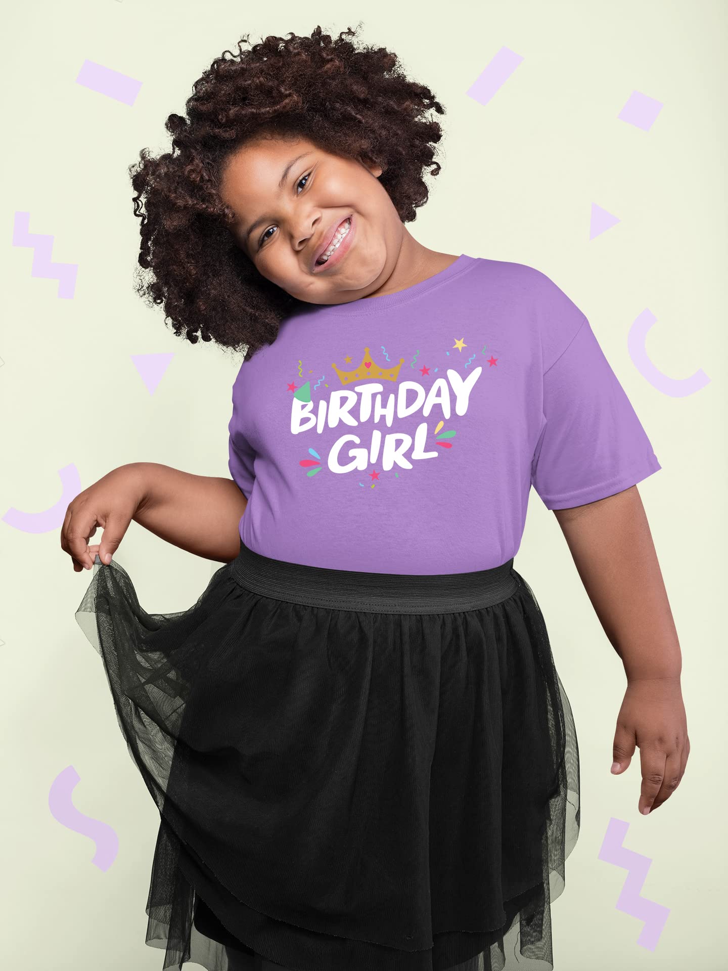 Birthday Girl Shirt Crown 1St First 2Nd Two 3Rd 4Th 5Th Toddler Birthday Outfit (Purple, 5 Years)