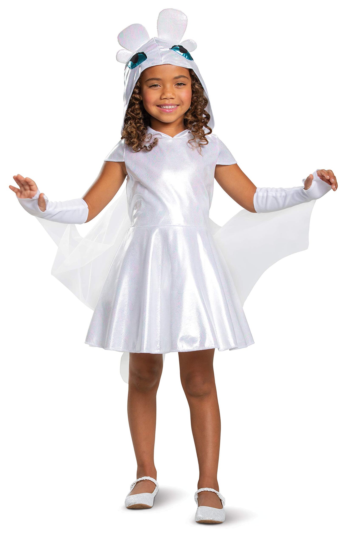 Disguise How To Train Your Dragon Girls Light Fury Classic Costume Size 7/8, White