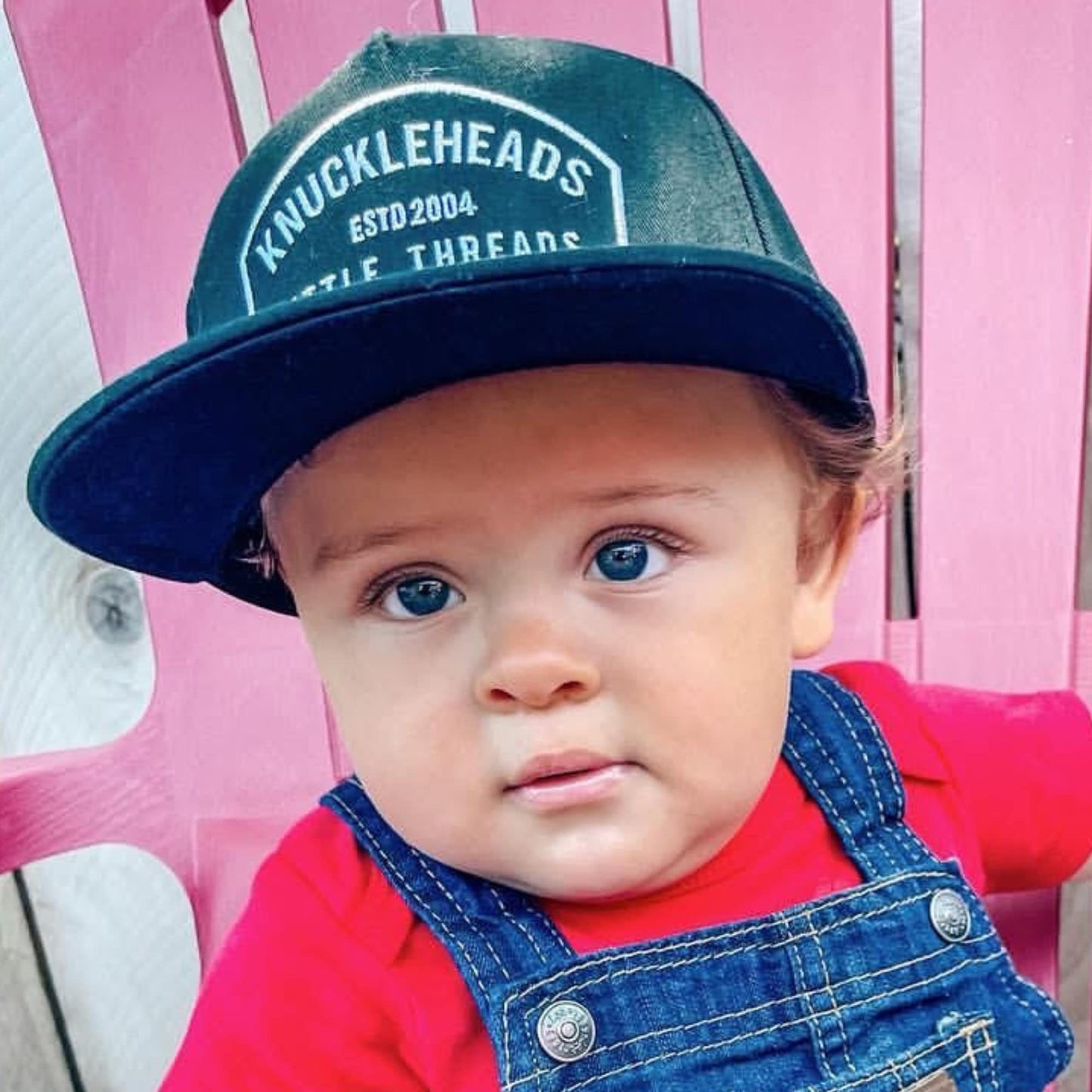 Knuckleheads Baby Hats - Toddler Boy Hats - Infant Sun Hat - Toddler Baseball Hat - Flat Brim Trucker Cap - Baby Boy Hats Beach