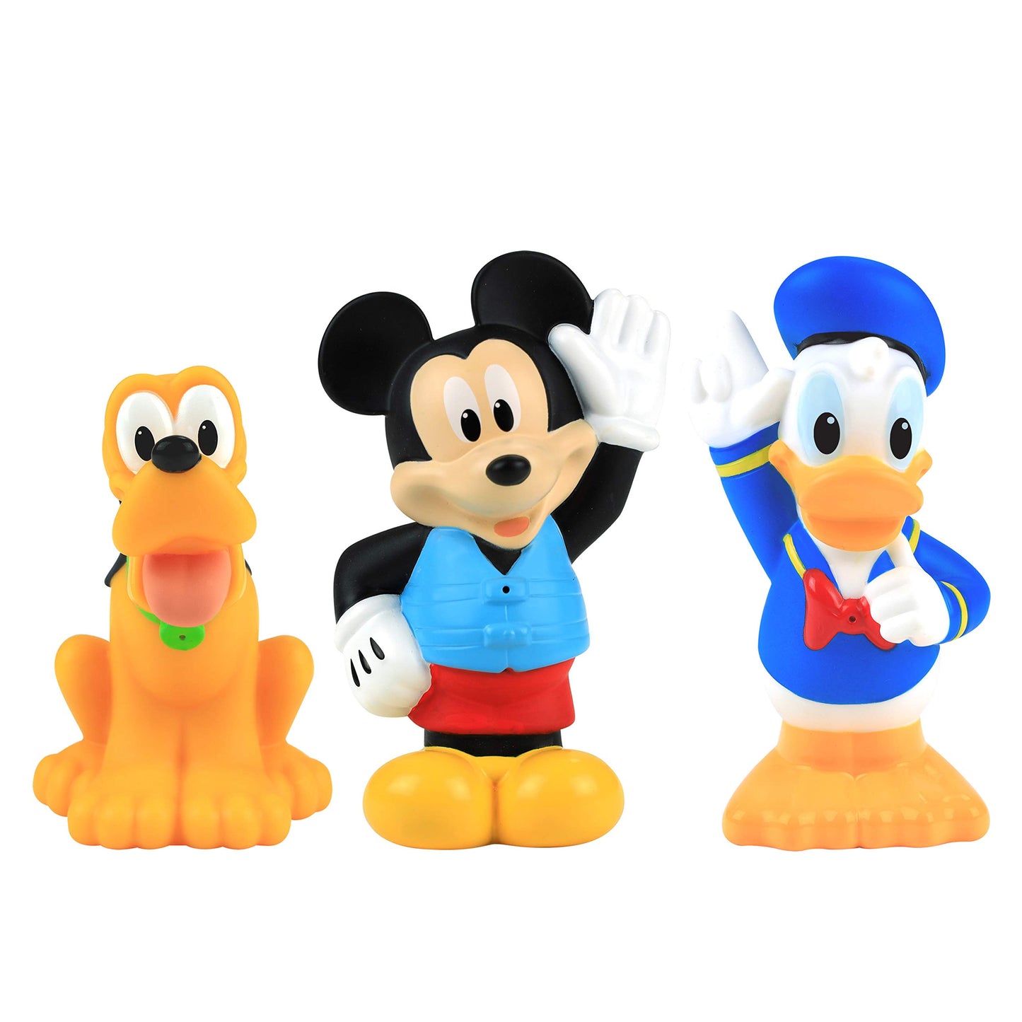 Disney Junior Mickey Mouse Bath Toy Set, Includes Mickey Mouse, Donald Duck, and Pluto Water Toys, Kids Toys for Ages 3 Up by Ju