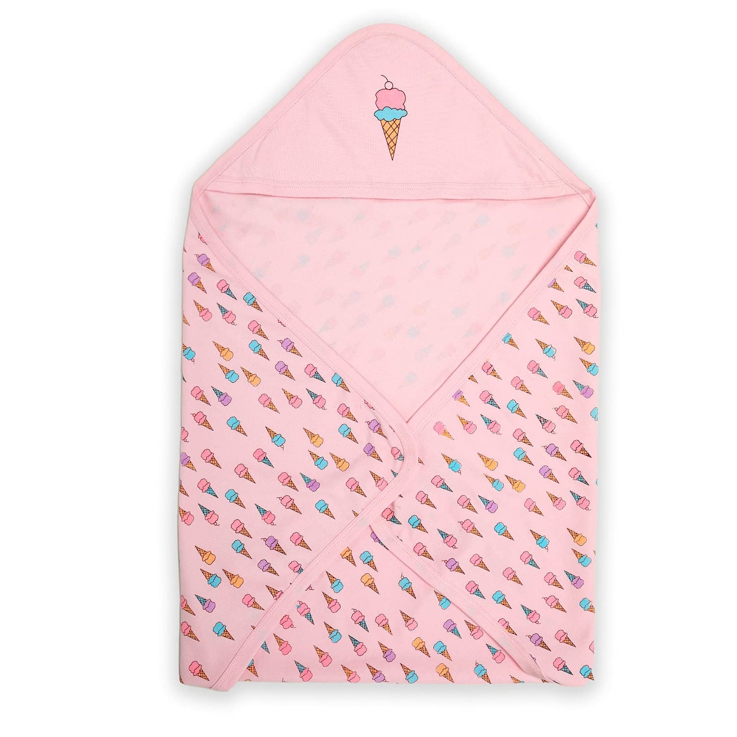 Luvlap Cotton Hooded WrapperBaby Towel For New Born | Big Size 75Cm X 75Cm | Soft, Safe &SkinFriendly | Perfect For Newborns 0