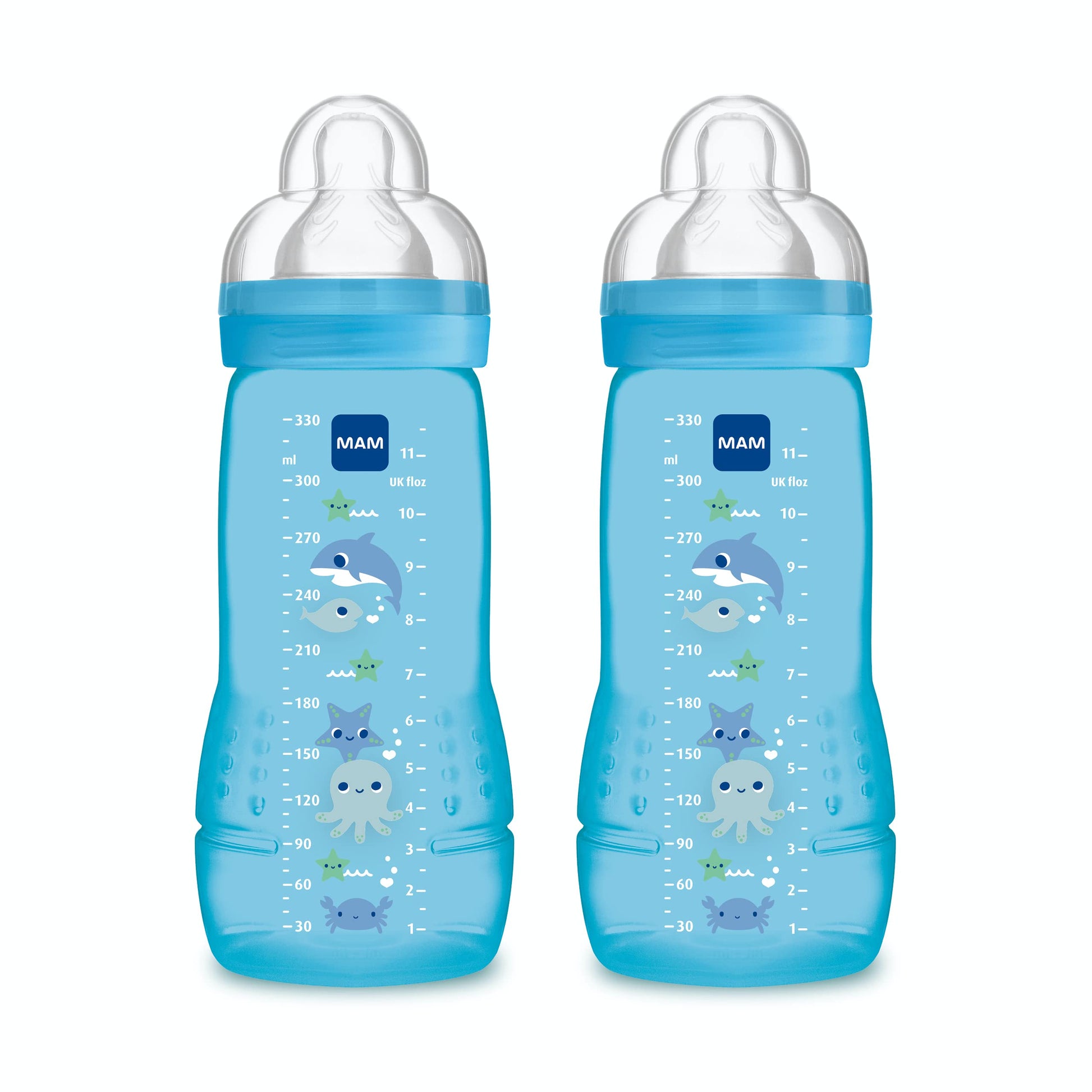 Mam 2 2nd Age 330ml Bottles 6 Months and + - Model: Boy