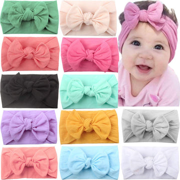 Aychlg Bows Headbands For Baby Girls 12Pcs, Iis Newborn Infant Toddler Hairbands And Child Hair Accessories