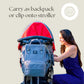 Dodo Babies Diaper Bag Backpack Set - Insulated & Waterproof Pockets - Plus Two Pacifier Clips, Binky Case & Stroller Straps (Bl