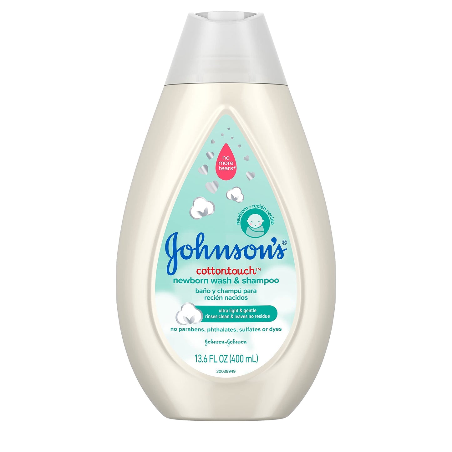Johnson'S Baby Cottontouch Newborn Body Wash & Shampoo, Gentle & Tear-Free, Made With Real Cotton, Gently Washes Away Dirt & Ger