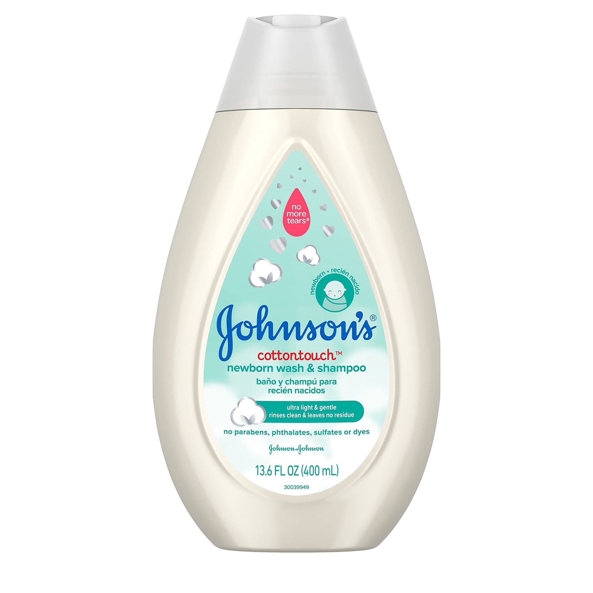 Johnson'S Baby Cottontouch Newborn Body Wash & Shampoo, Gentle & Tear-Free, Made With Real Cotton, Gently Washes Away Dirt & Ger