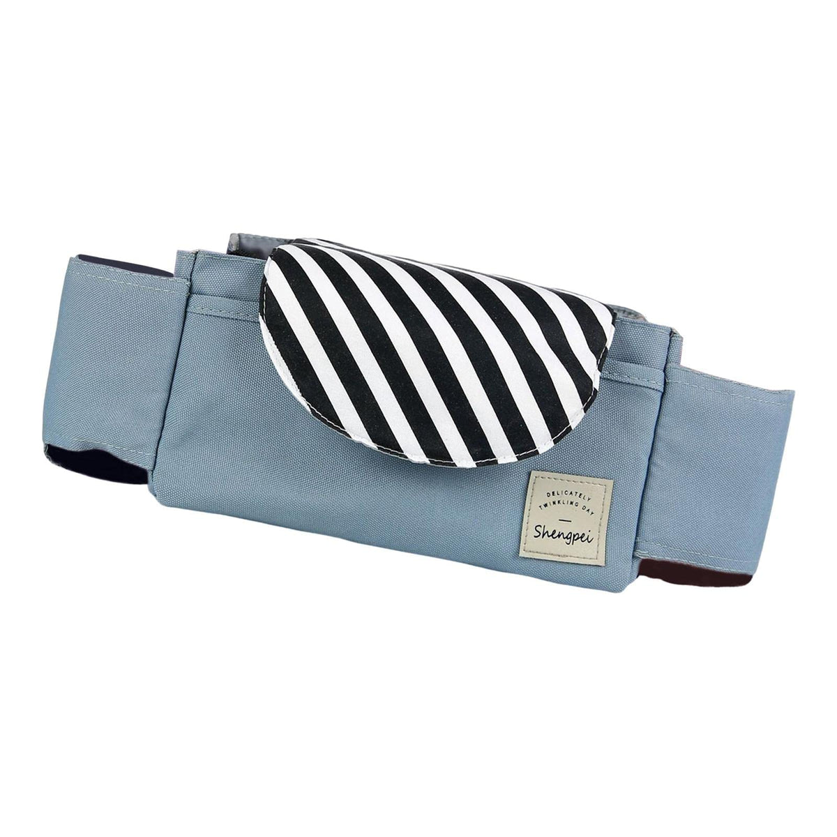 MYADDICTION Stroller Organizer Oxford Cloth Waterproof for Strollers Baby Carriage Pram Black Strips