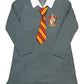 Intimo Harry Potter Hermione Granger Gryffindor Halloween Costume Uniform Tie Pajama Gown, Gray, 14/16