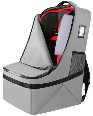 Yorepek Gate Check Car Seat Travel Bag, Padded Carseat Cover For Airplane Travel, Car Seat Carrier For Airport, Baby Carseat Bac