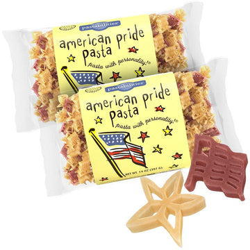 Pastabilities American Pride Pasta, Fun Shaped Flag  Star Noodles For Kids And Holidays, Non-Gmo Natural Wheat Pasta 14 Oz (2 Pa
