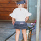 Rufflebutts Baby/Toddler Girls Baby Faux Denim Knit 6-12M