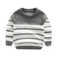 Peecabe Toddler Baby Cable Knit Sweater For Boys Long Sleeve Crewneck Striped Cotton Pullover Sweatshirt Fall Winter 1-5T (3T, G