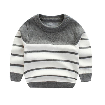 Peecabe Toddler Baby Cable Knit Sweater For Boys Long Sleeve Crewneck Striped Cotton Pullover Sweatshirt Fall Winter 1-5T (3T, G