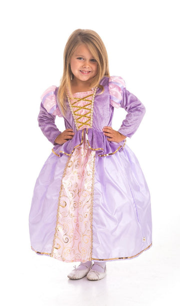 Little Adventures Classic Rapunzel Princess Dress Up Costume (Large Age 5-7) - Machine Washable Child Pretend Play And Party Dre