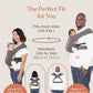 Ergobaby Embrace Cozy Newborn Baby Wrap Carrier (7-25 Pounds), Ponte Knit, Pure Black