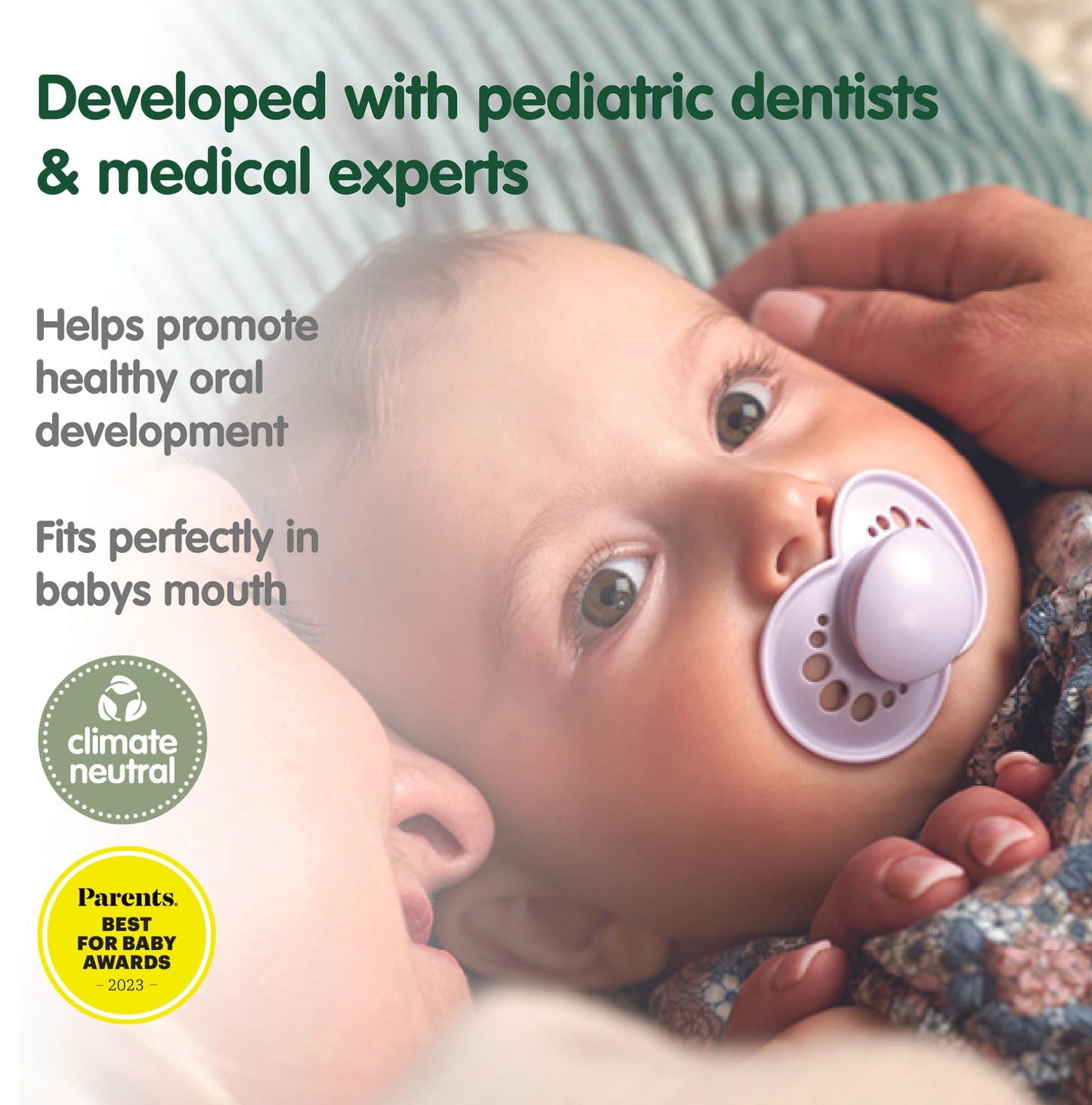 Mam Original Latex Pacifiers, Binky Pacifier For 0-6 Months, Natural Rubber Nipple, Made From Bio-Circular Materials, Easy To Cl