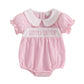 CREAIRY Big Sister Little Sister Matching Outfits Baby Girl Smocked Short Sleeve Romper T-Shirt Toddler Dress Summer Clothes (Li