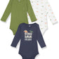 Hudson Baby Unisex Baby Cotton Long-Sleeve Bodysuits, Dinosaur Explorer, 0-3 Months