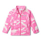 Columbia Youth Infant Benton Springs II Printed Fleece Jacket, Pink Ice Highland, 3/6