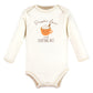 Touched By Nature Unisex Baby Organic Cotton Long-Sleeve Bodysuits, Fall Food, 9-12 Months