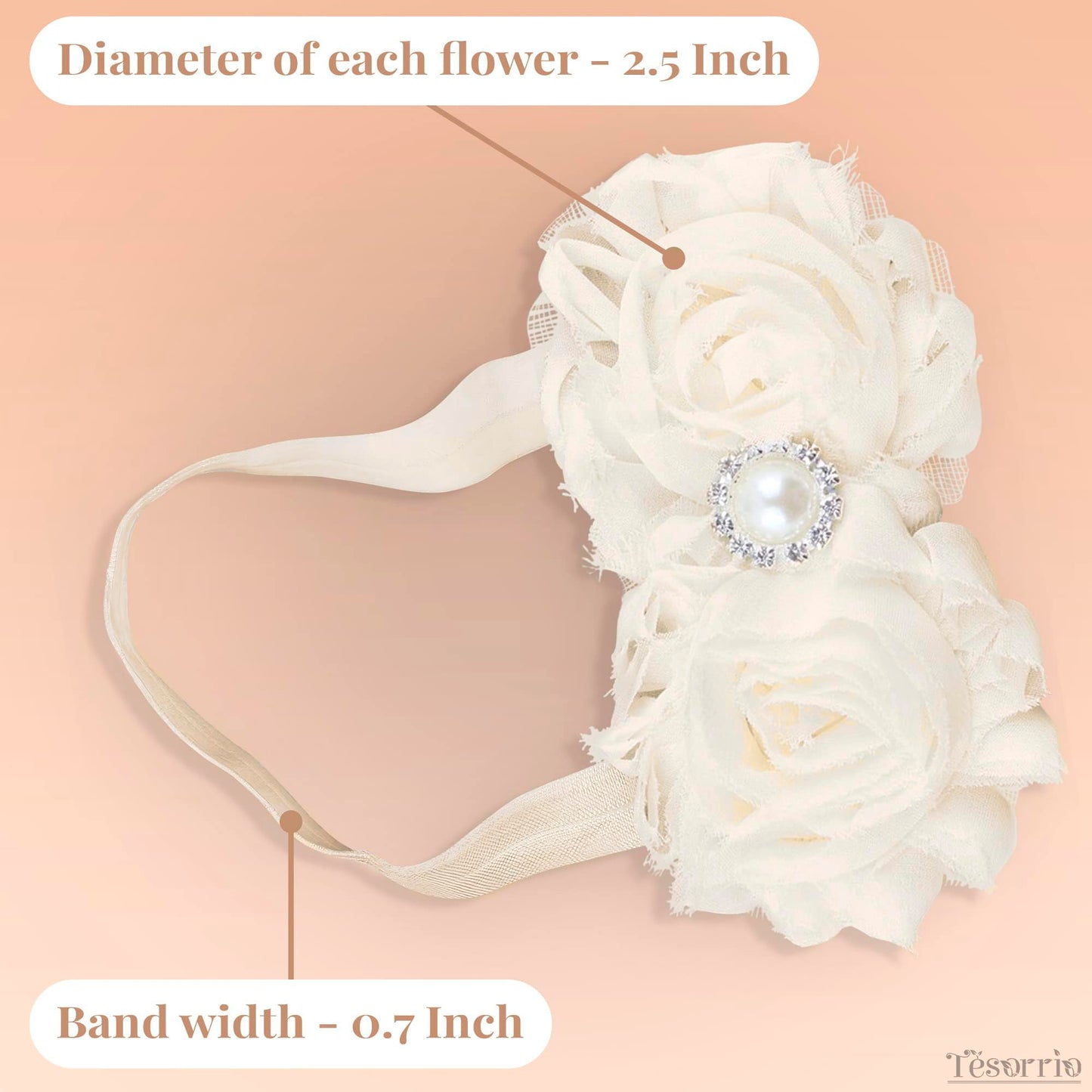 Baby Girl Flower Headband And Hair Accessories - Floral Headpiece With Bows For Newborn And Infant Girls