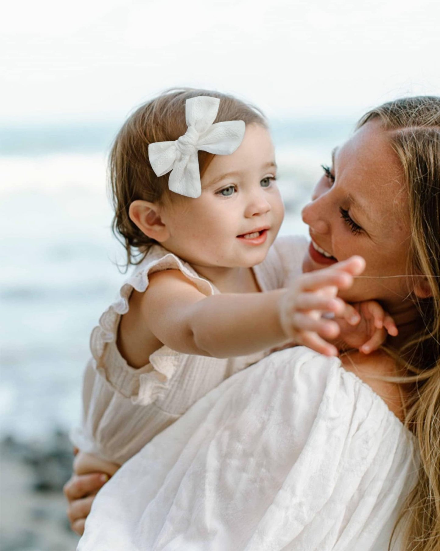 Doboi Baby Girl Hair Clips 20Pcs Baby Girl Bows Flower Cotton Prints Hair Accessories Fully Lined Alligator Hair Clips For Girls